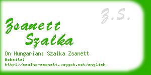 zsanett szalka business card